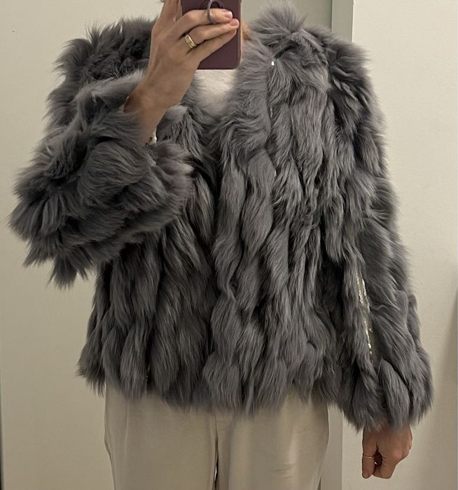 Blana vulpe cu insertii fine de paiete