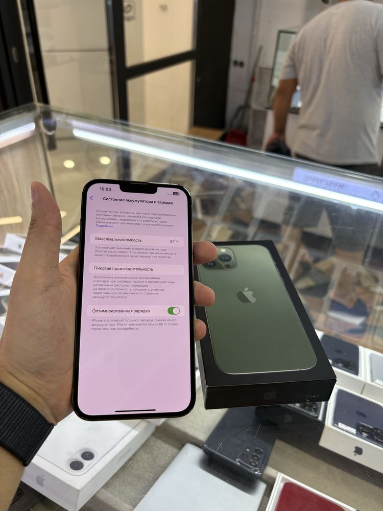 iPhone 13 Pro Max 128 gb green 87%