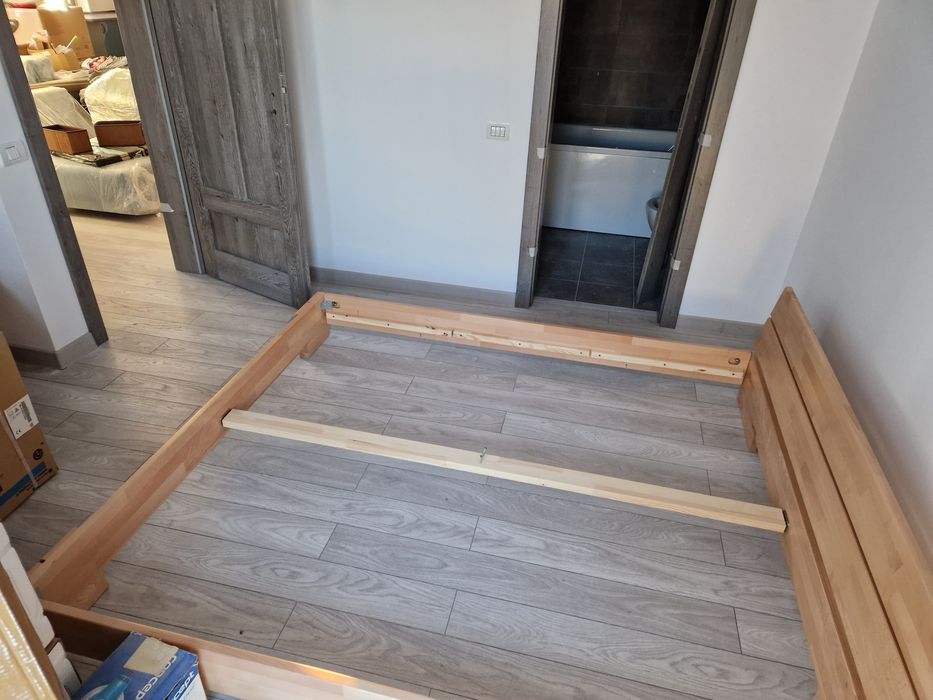 Pat integral lemn masiv fag 180x200x57