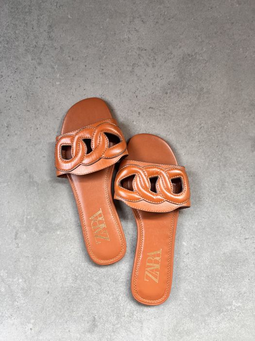 Sandale ZARA de piele, Marimea 36