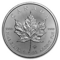 Monedă lingou de 1 uncie de argint Maple Leaf 2020