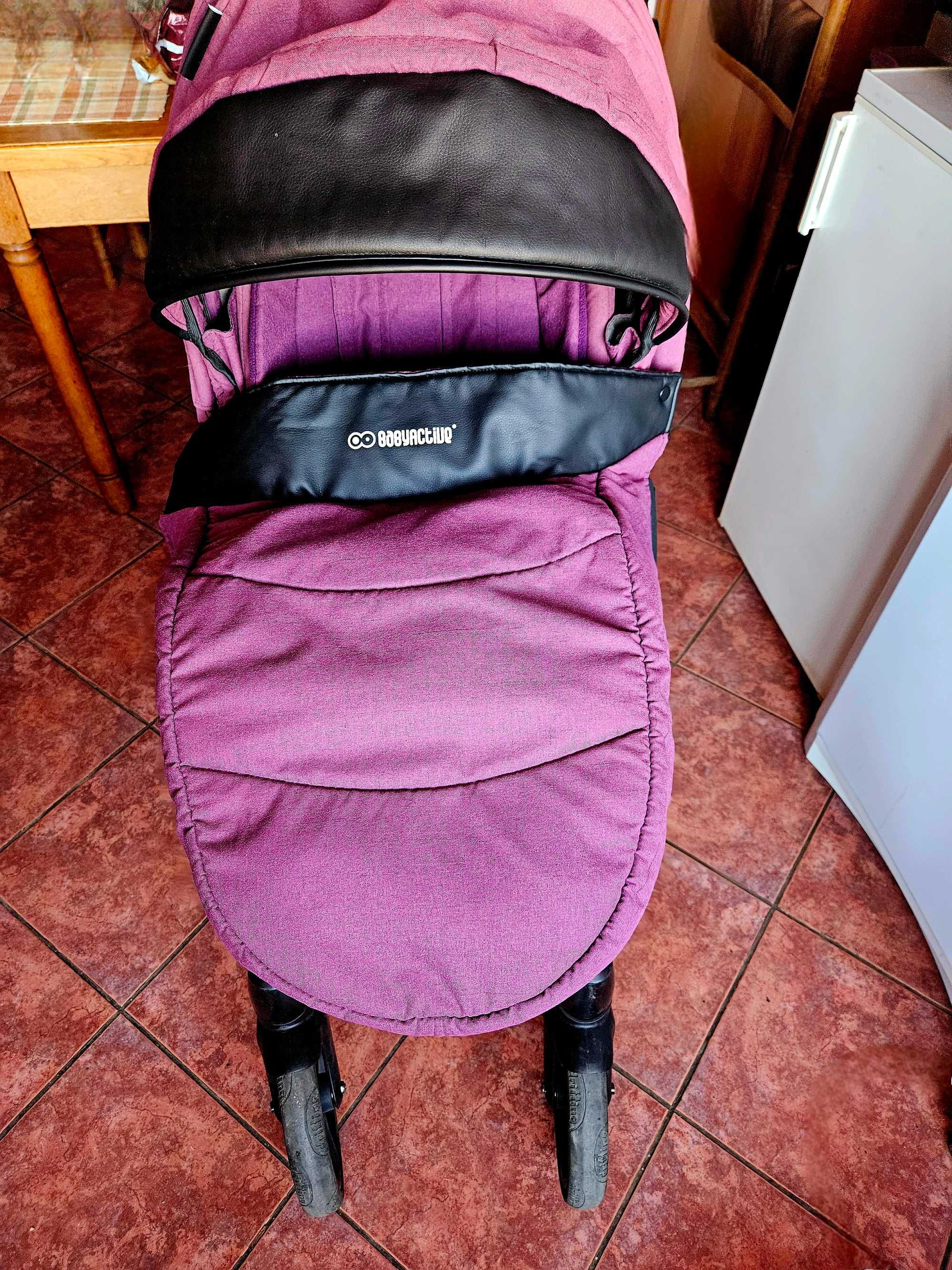 Комбинирана количка Baby Active Mommy 3в1 Plum