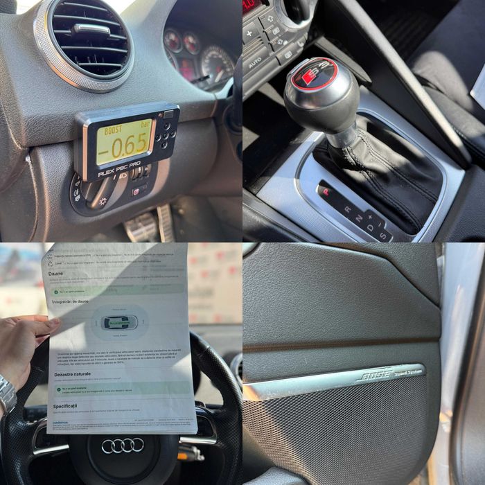 AUDI S3/ 650 CP pe DYNO/ cutie custom/ turbina/ pistoane/ biele