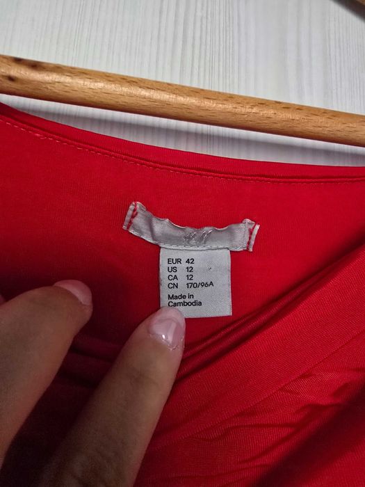 Къса червена рокля H&M