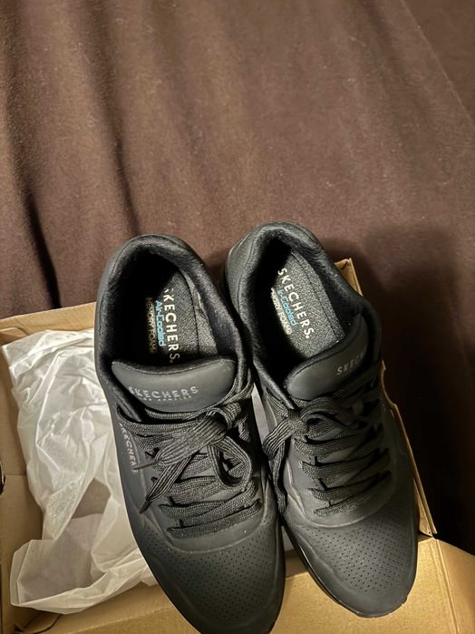 Pantofi sport de piele ecologica Skechers UNO Stand on Air, Adidasi