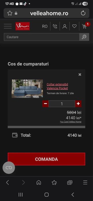 Coltar living nou