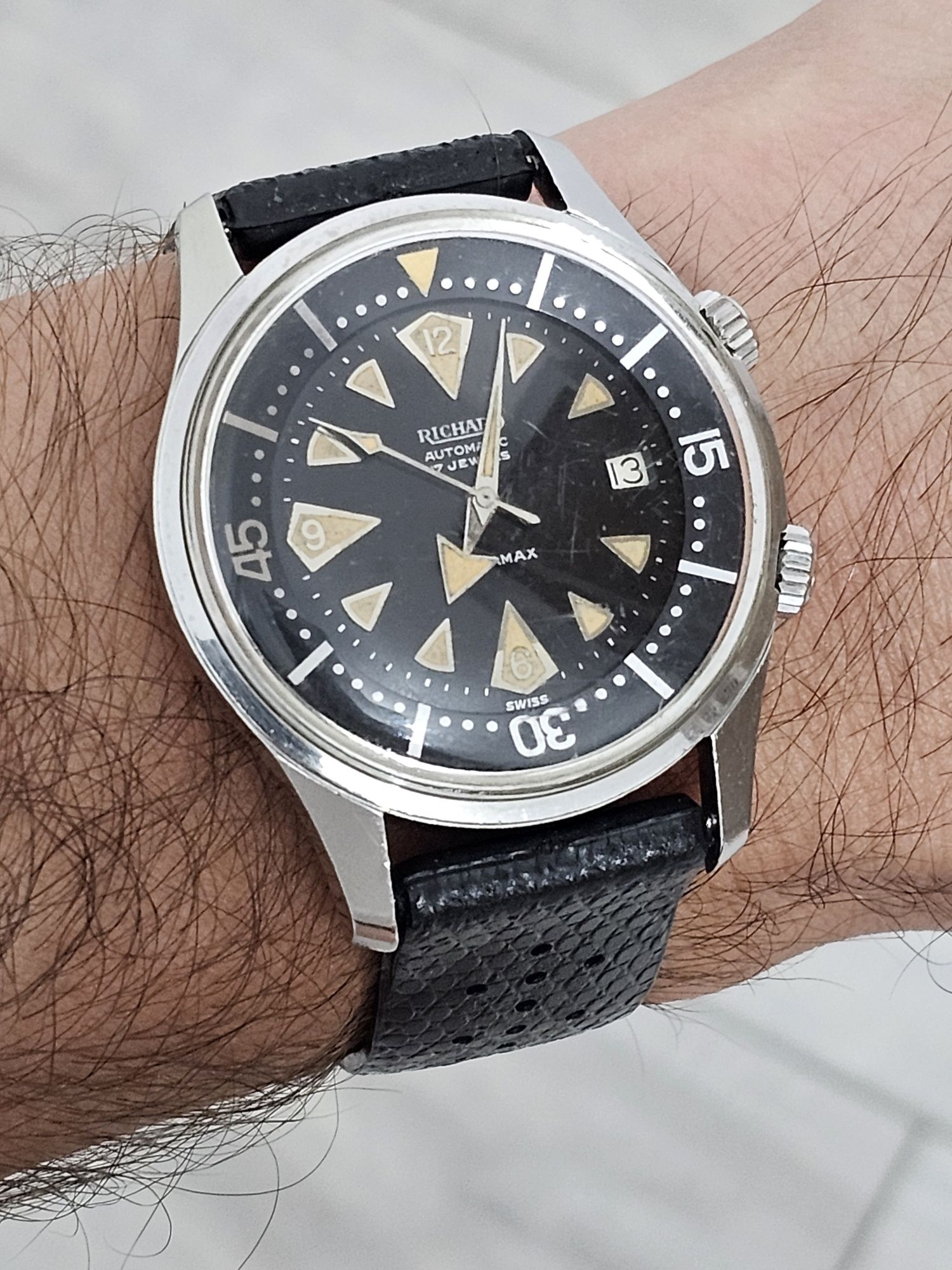 Ceas Richard Aquamax Super Compressor 1960 Diver de colectie cu defect