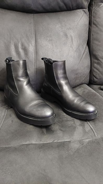 Ghete dama piele naturală, gri-antracit, 39