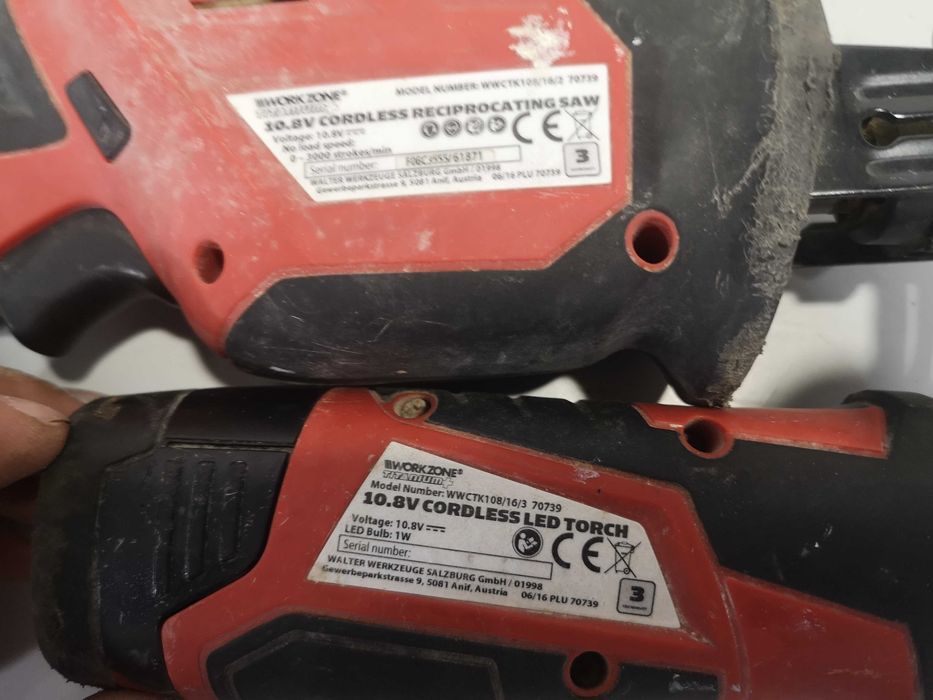 Винтоверт, саблен тр , фенер - Workzone 10.8 V