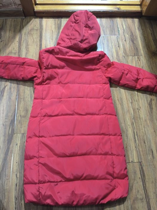 Длинная куртка пуховик на 10/11 лет