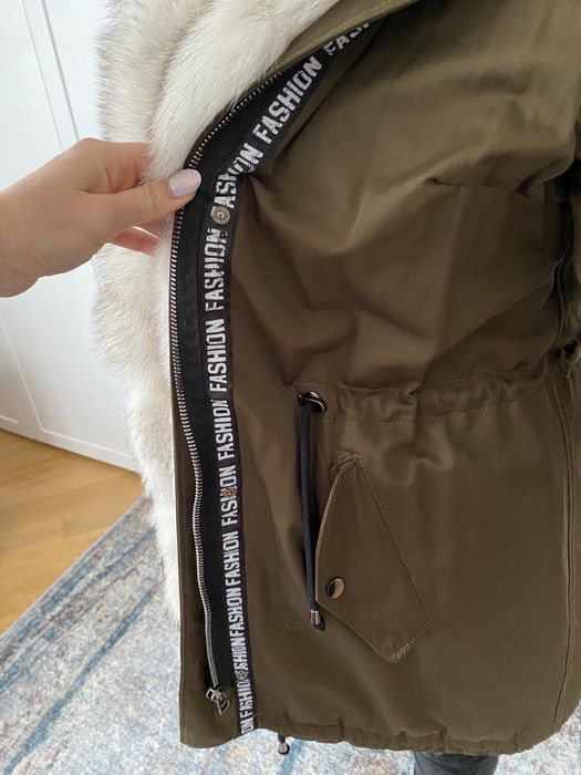 Парка с естествен косъм от лисица