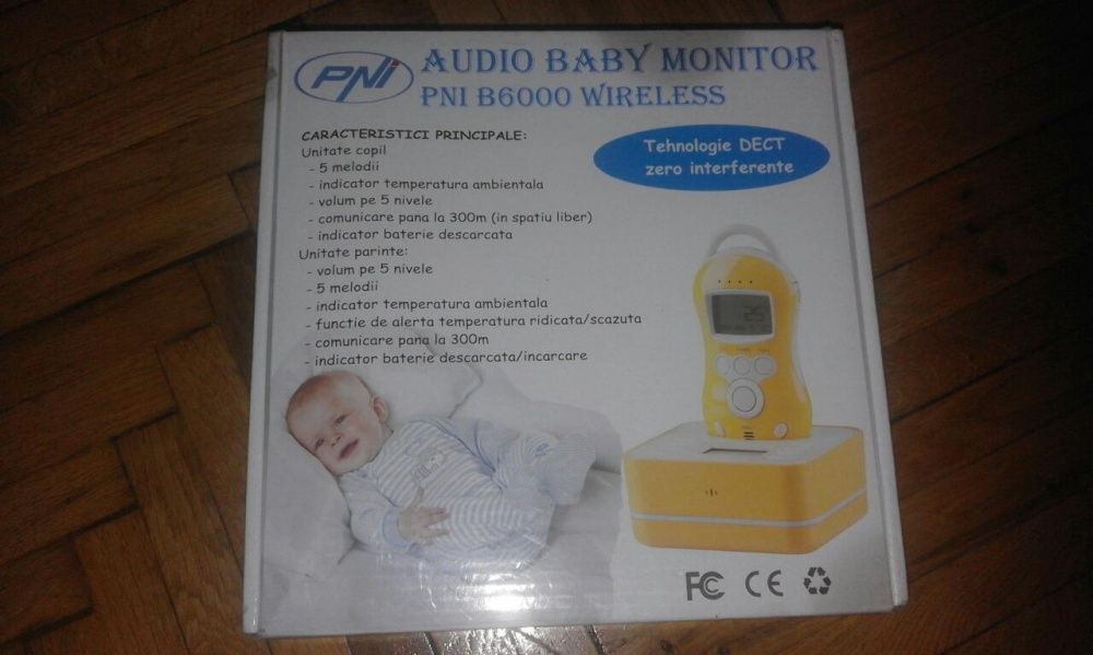 Audio Baby Monitor nou PNI B6000 Wireless, fara interferente, nou