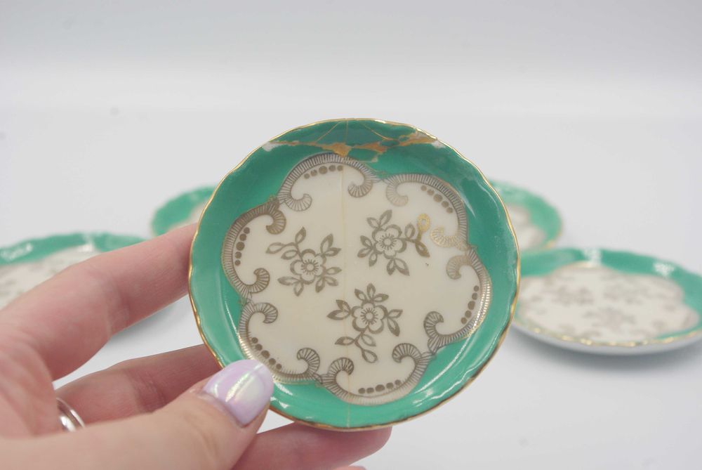 Set de 4 + 1 farfurioare vintage Oscar Schlegelmilch Germania