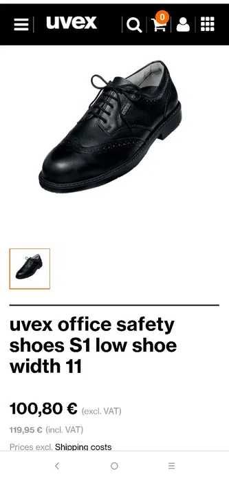 Pantofi piele Uvex Office Shoe 9541 S1 SRA 9541.9 marimea 46