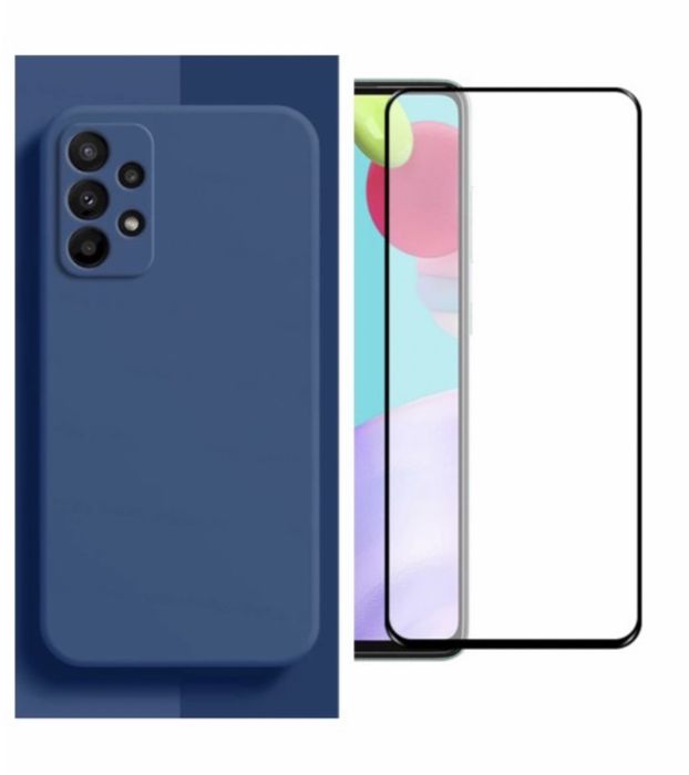 Husa Interior Material si Folie Sticla Samsung A13/A23/A33/A35/A36/A56