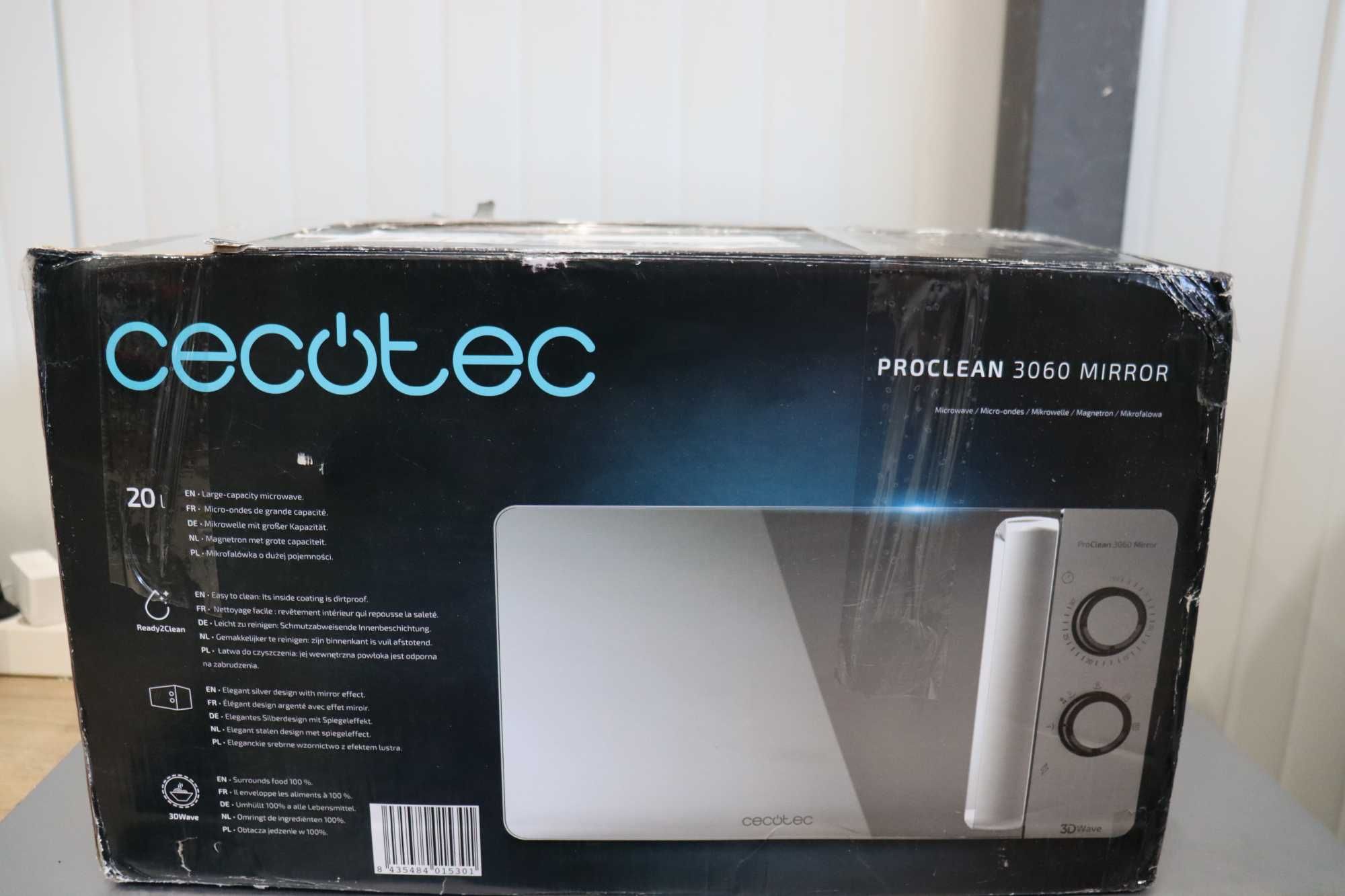 Микровълнова фурна Cecotec 20L Proclean 3060, огледало, 700W