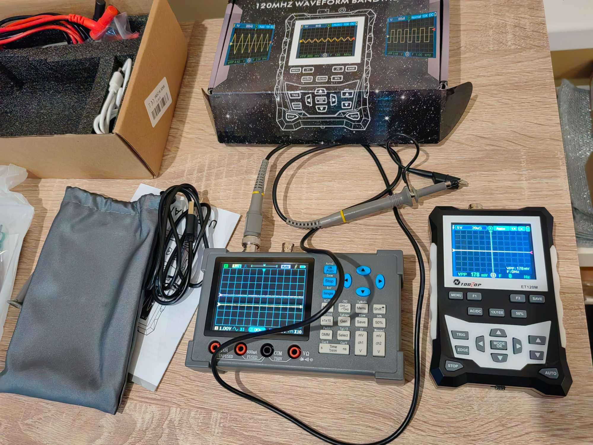 Осцилоскоп 120 Mhz , цифров ,  с генератор на  честоти