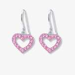 Cercei din Argint Pinky Heart