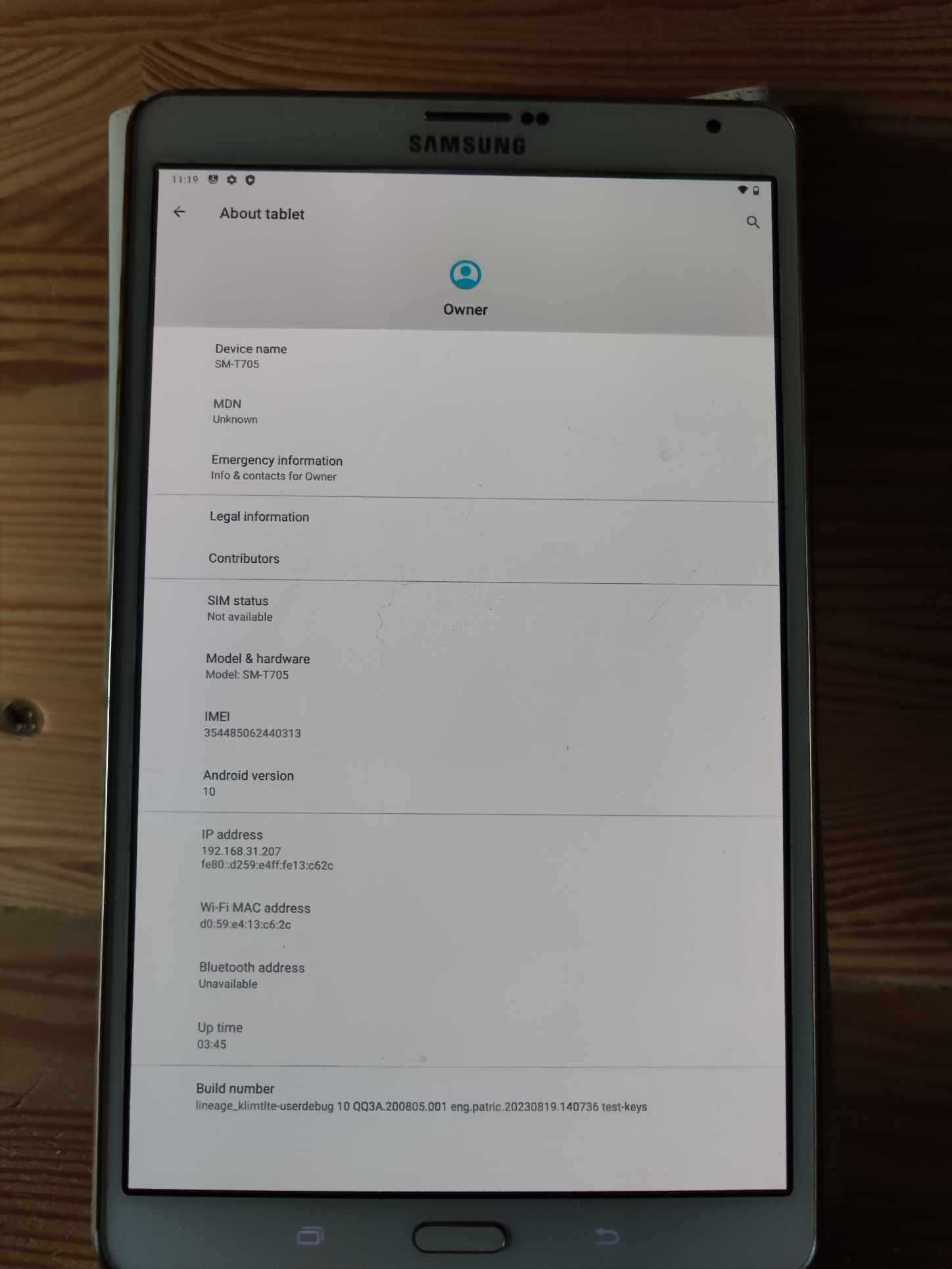 Samsung Galaxy Tab S 8.4 LTE (SM-T705) , бял
