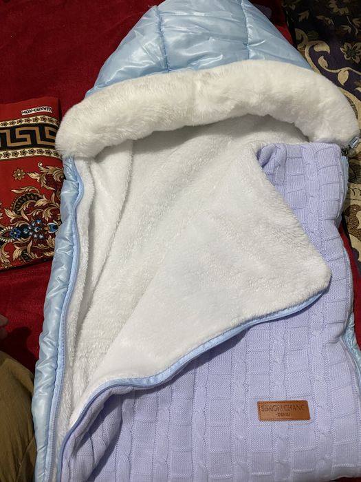 Тёплый конверт для выписки, 1 раз использован