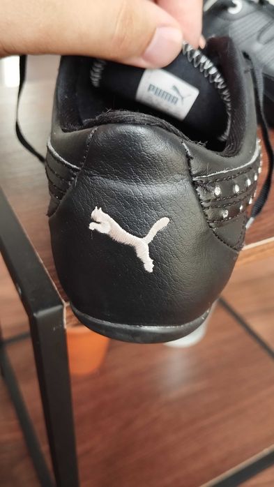 Дамски маратонки Puma размер 36 с камъчета черна кожа