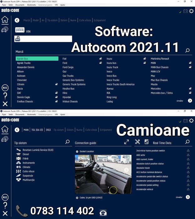 Set-Tester-Diagnoza Auto-Autocom-2021.11-Romana-MULTIMARCA-Profesional