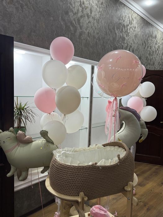 Вязаная люлька с подставкой-качалкой