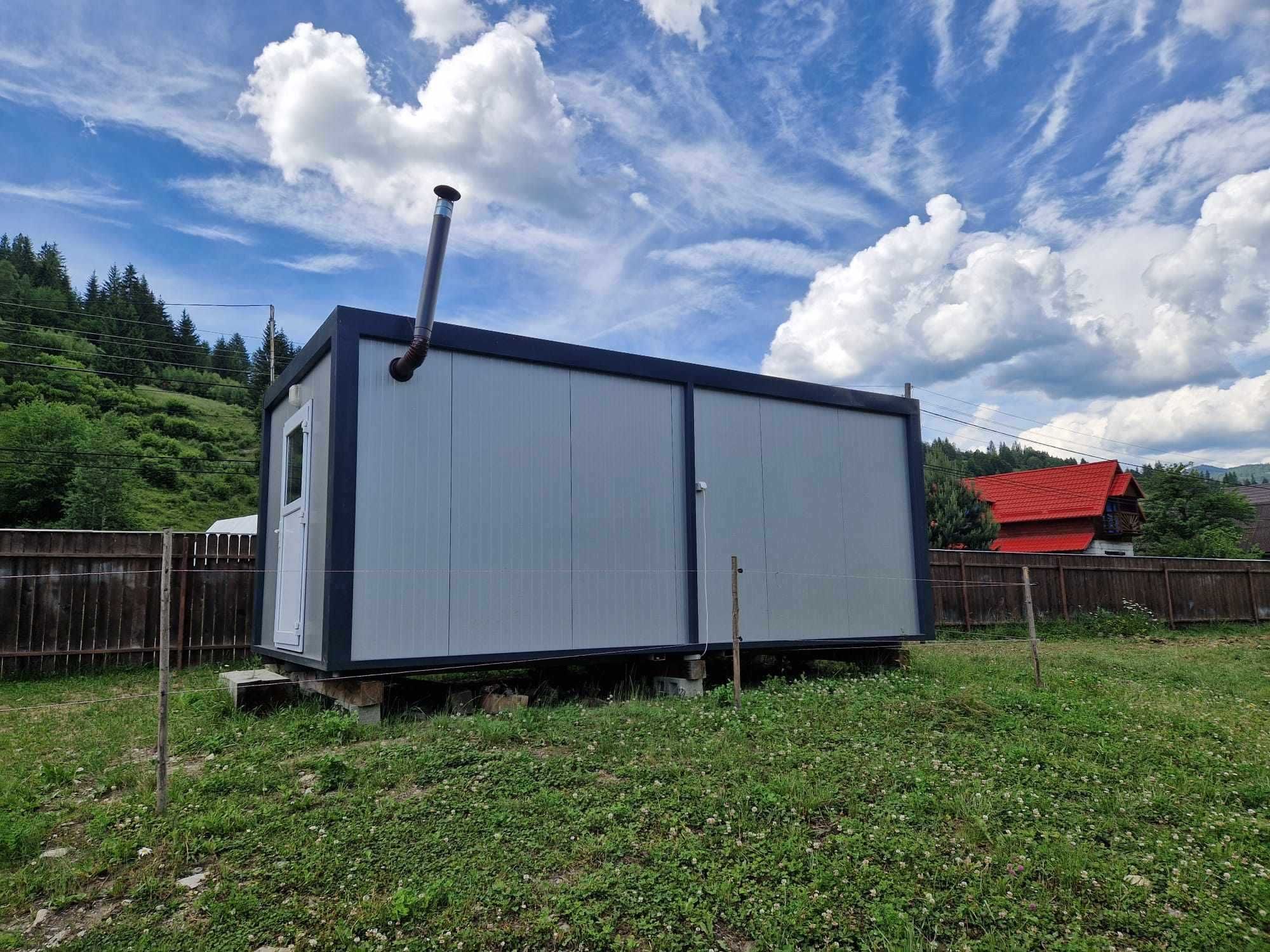 Vand Container Dormitor/Birou de 6 m x 3m cu panou  sandwich  de 60 mm