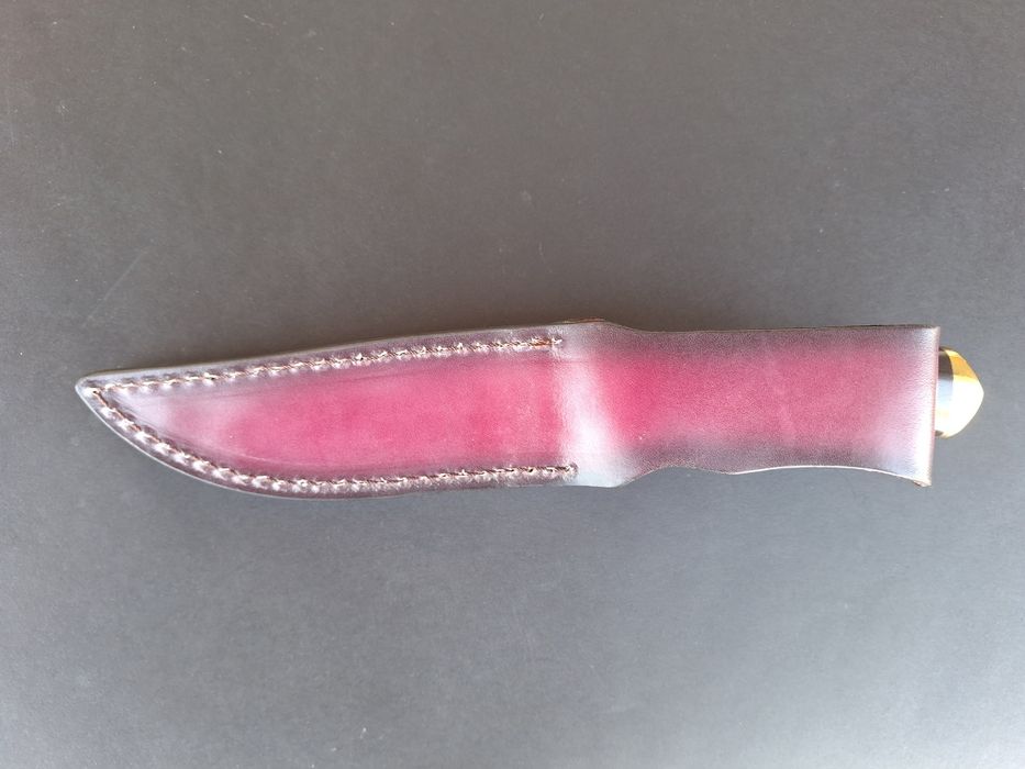 Ловен нож-дамаска стомана VG10 с кожена кания