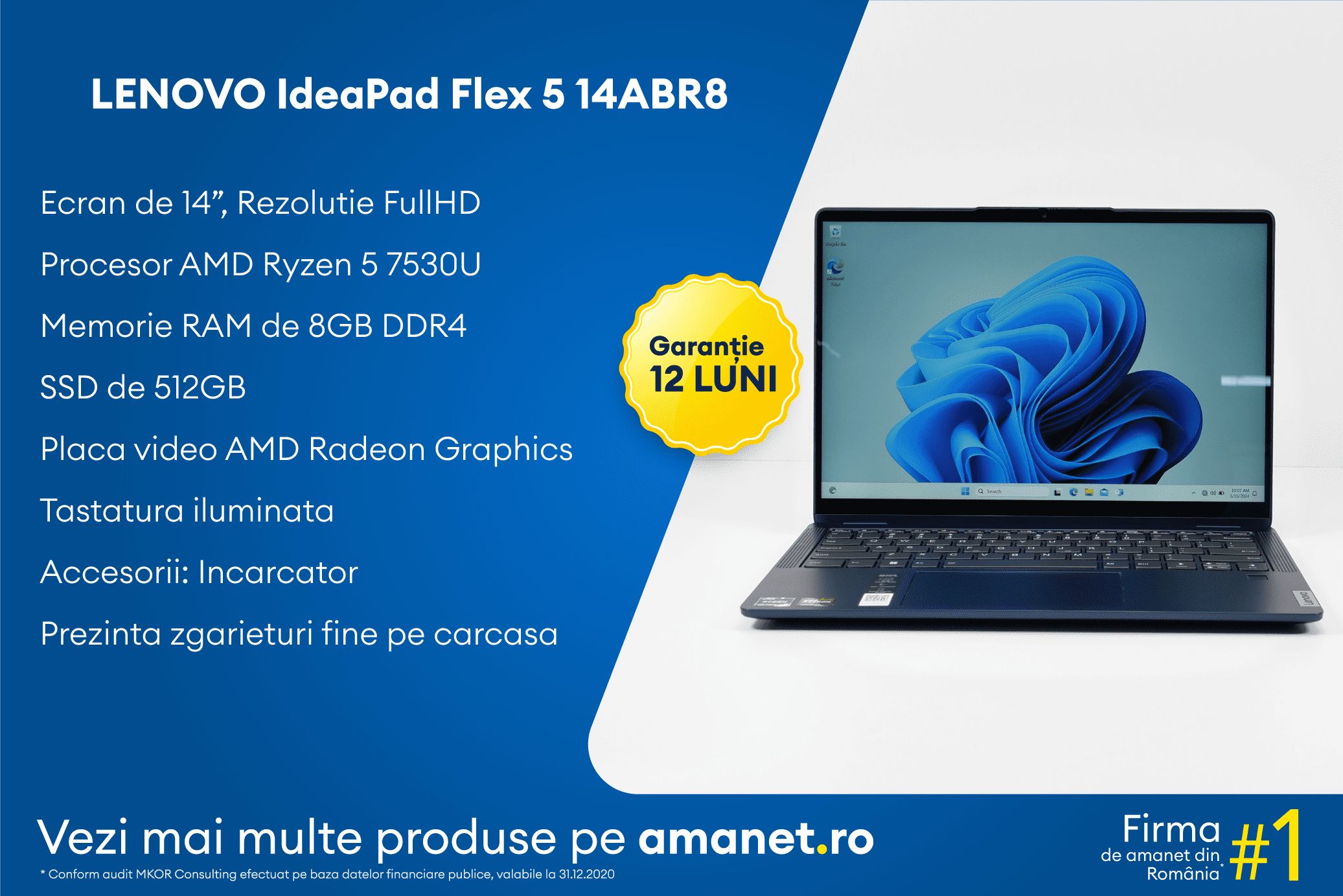 Laptop Lenovo IdeaPad Flex 5 14ABR8 - BSG Amanet & Exchange