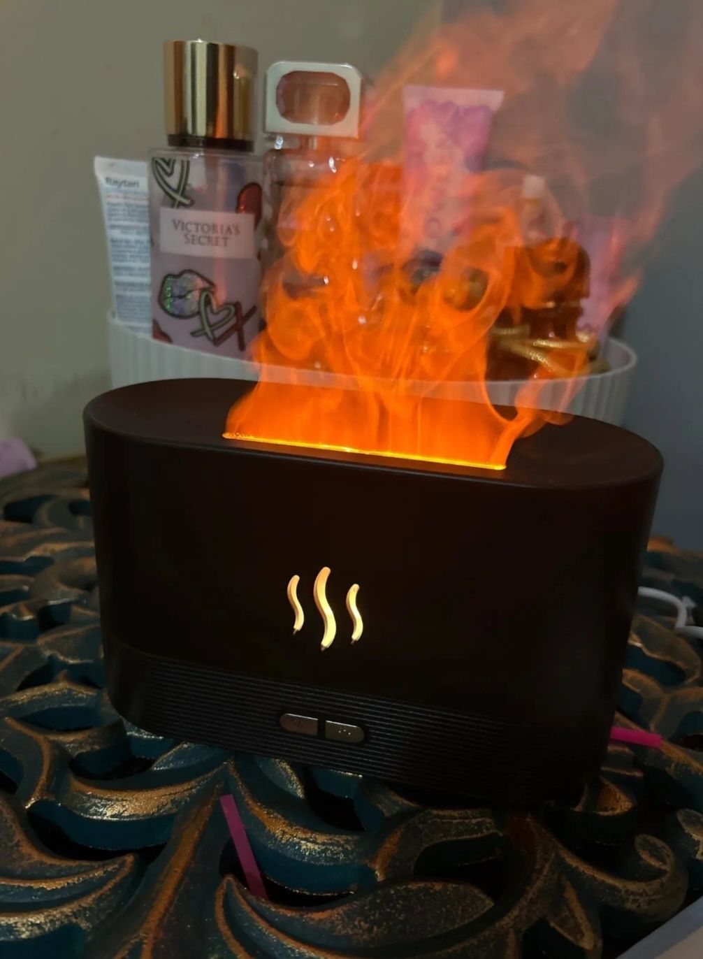 Ултразвуков ароматерапевтичен дифузер и овлажнител с пламъчен ефект