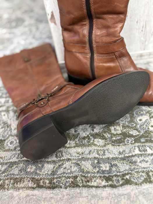 Cizme piele maro cognac Benvenuti