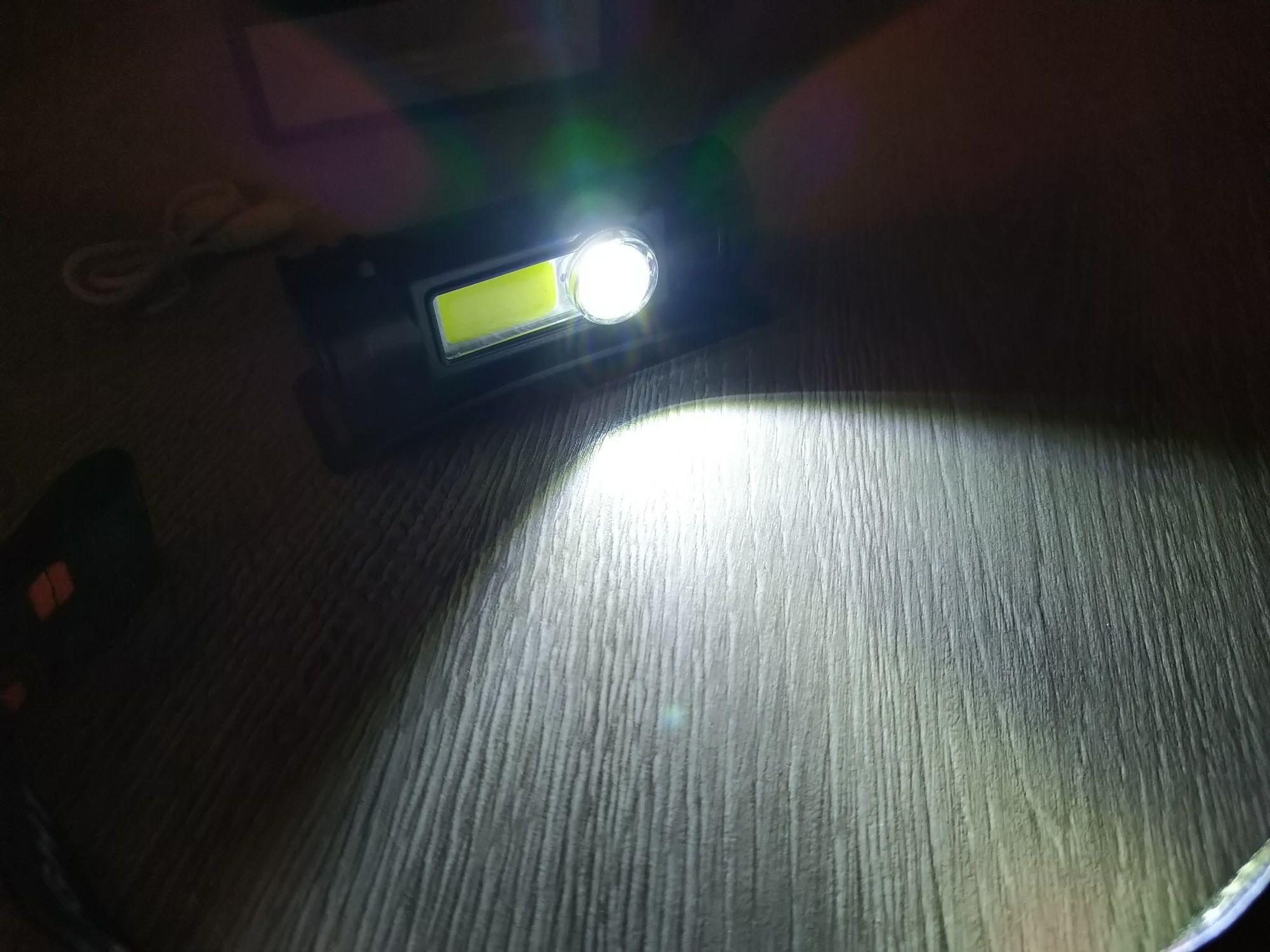 Lanternă frontală LED COB+T6 Li-ion 2500mAh IP54, Camping, Pescuit