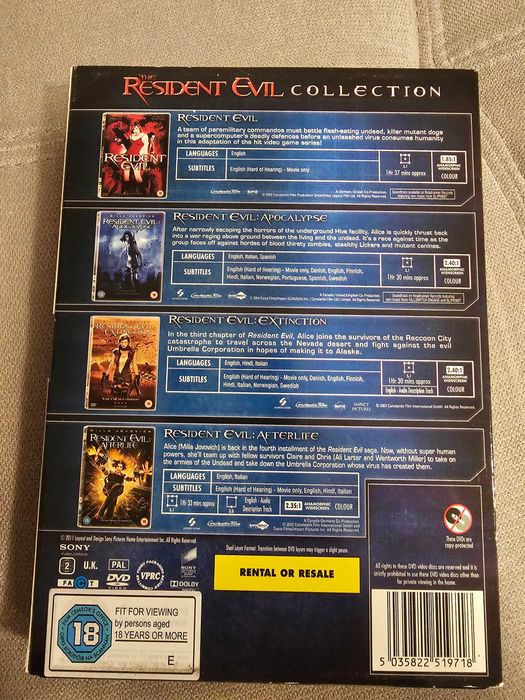 Resident Evil 1 - 4 Collection DVD