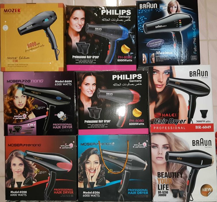 Фены мощные и бытовые и профессиональные. НОВЫЕ. ДОСТАВКА есть.