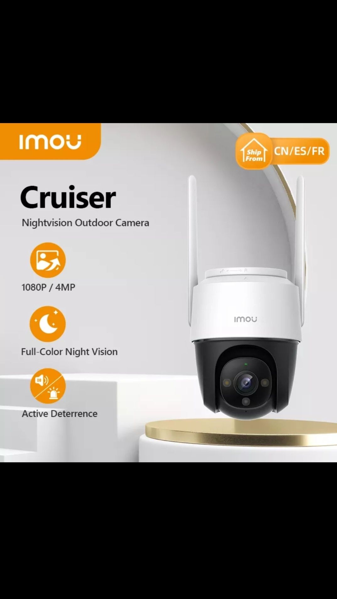 Cruiser 2MP / 4MP QHD PTZ Камера за видеонаблюдение Dahua Imou Life