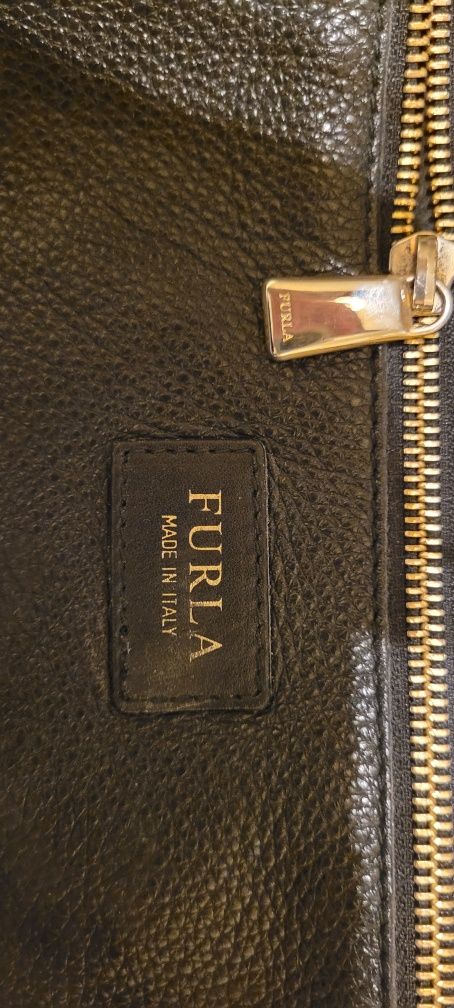 Geanta/ poseta neagra mare FURLA piele