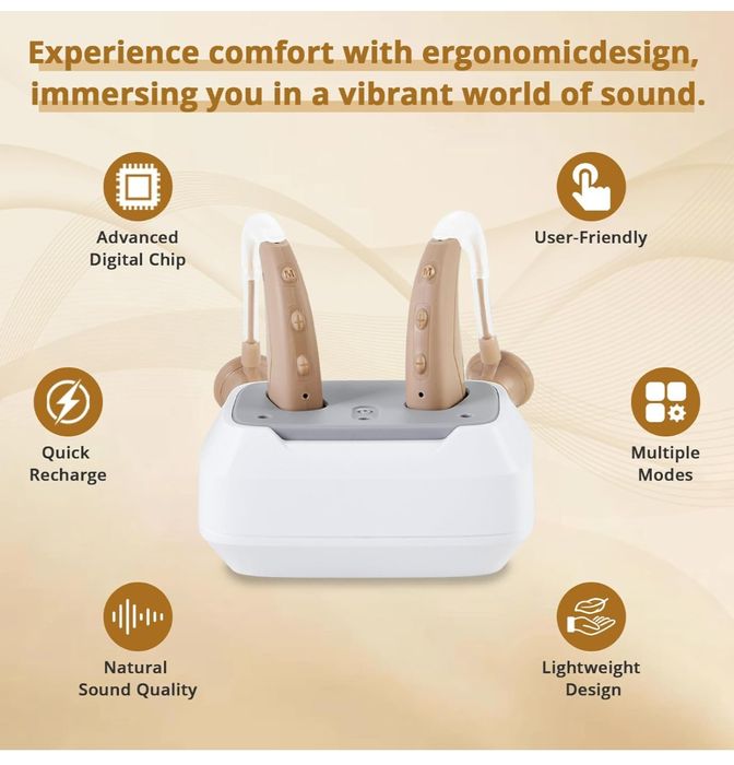 Aparat auditiv vhp-1021 reîncărcabil 50% reducere deficit auz vârstni