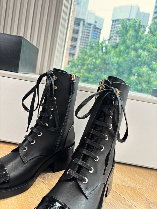 Дамски боти C.h.a,n.e.l , 100% естествена кожа