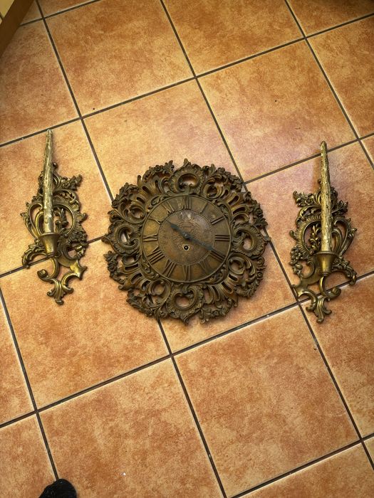 Ceas si lumanari decor