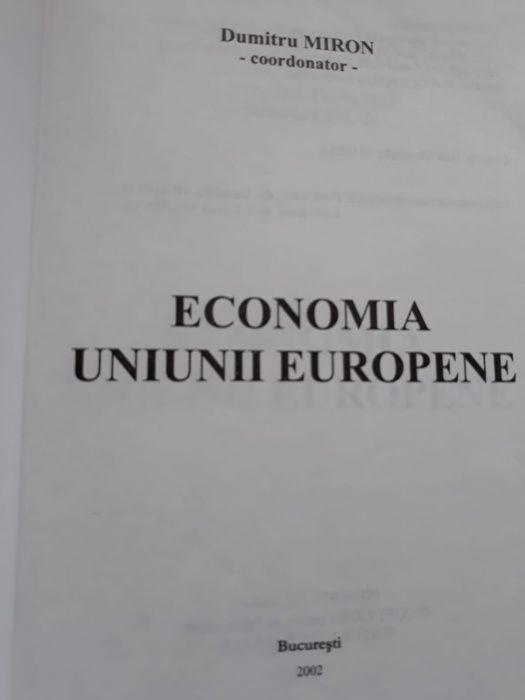 Manual Economia Uniunii Europene - Dumitru Miron