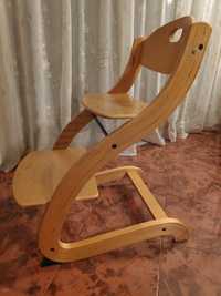 Дървен детски стол с масичка