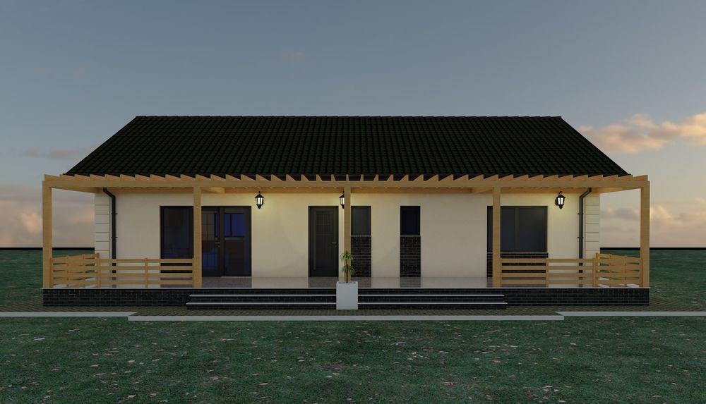 Case de vânzare pe structură metalică