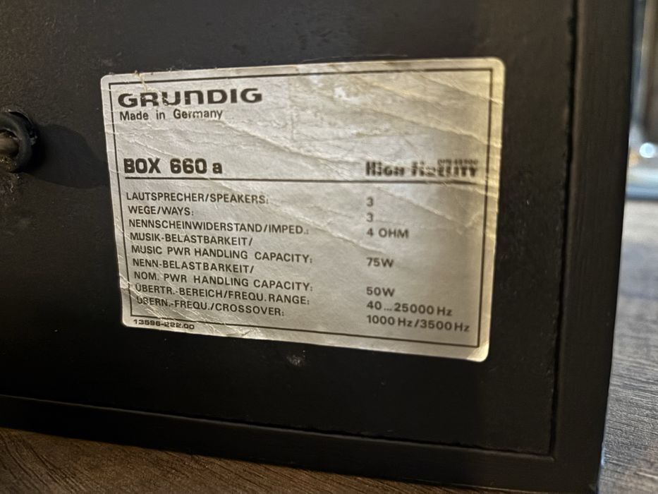 Boxe Grundig Box 660 a Hi-Fi