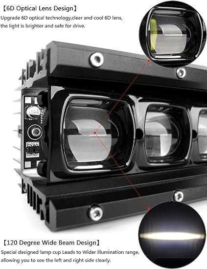 Led Bar proiector auto negru suv atv 4x4 tir TRANSPORT 0