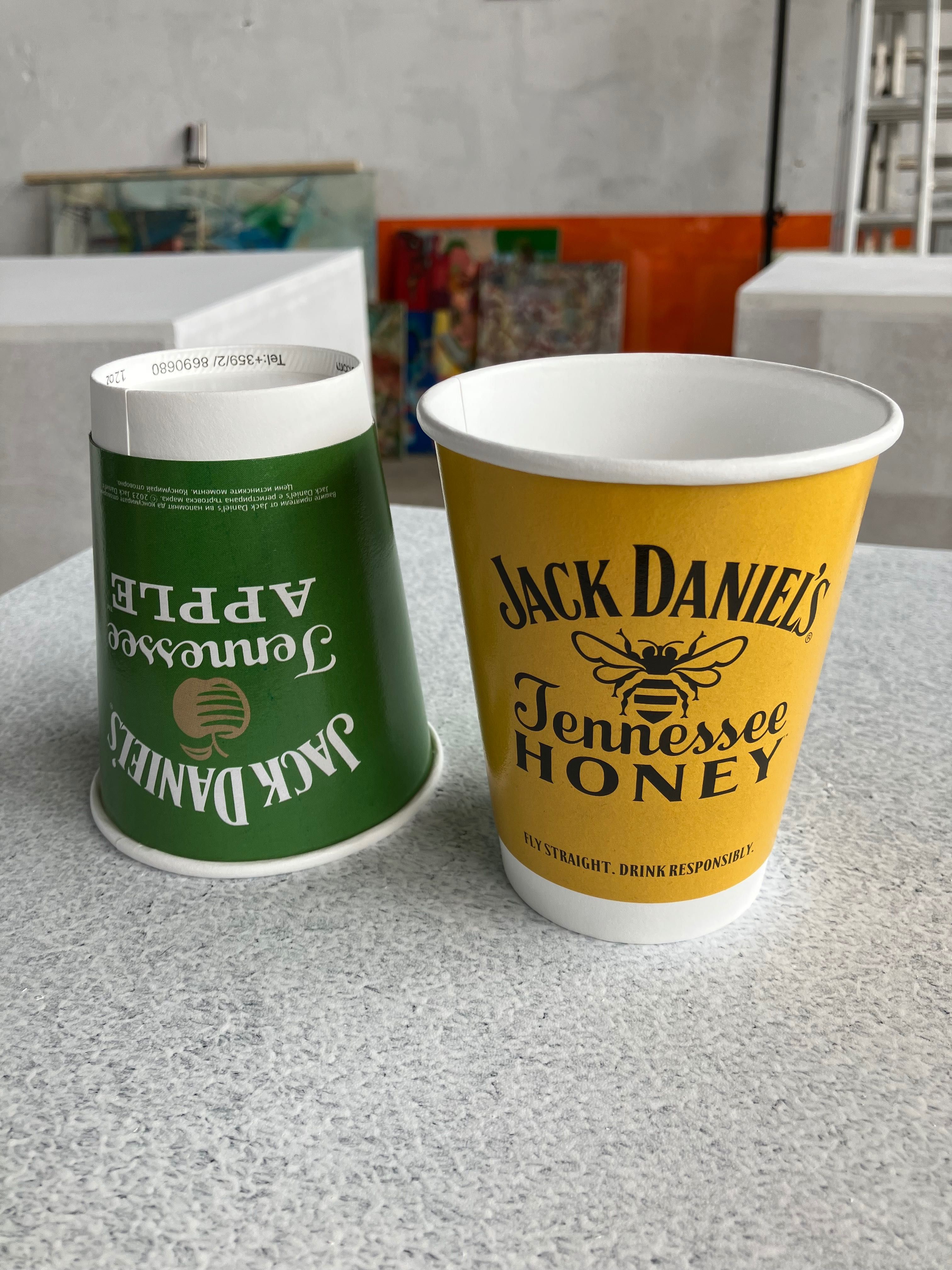 Двустенни хартиени чаши Jack Daniels