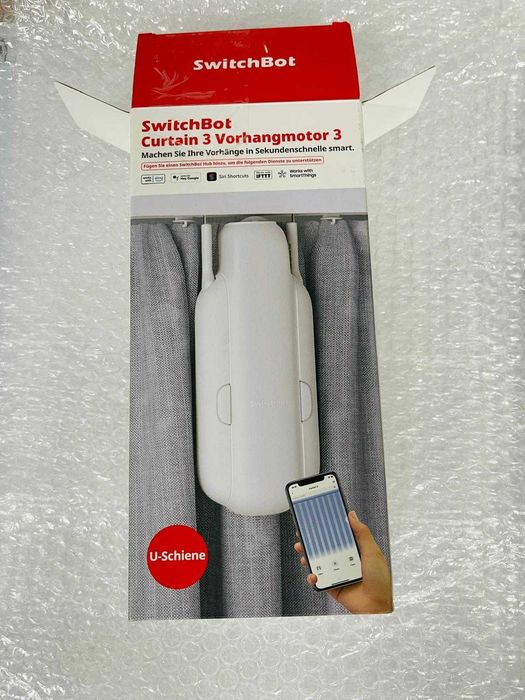 SwitchBot Smart Curtain 3 U Rail dispozitiv automat deschidere perdele