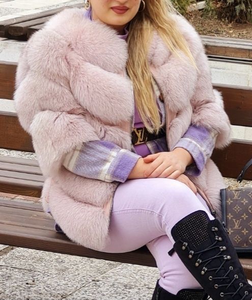 Дамски палта естествен косъм