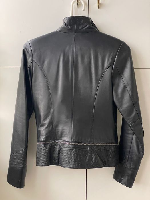 Ново черно кожено дамско яке