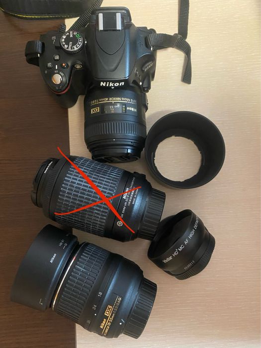 Nikon D5100 + обективи, аксесоари и статив Velbon EX-888
